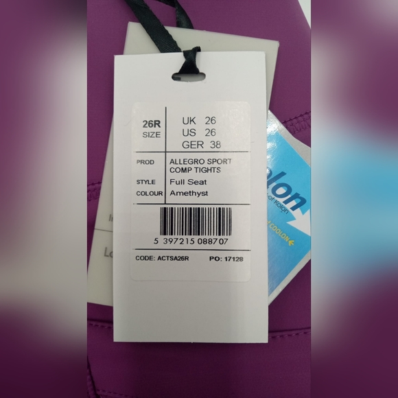Tredstep- Allegro Sport Comp Tights/ Color Amethyst/ NWT/ MSRP $119 - Picture 14 of 14